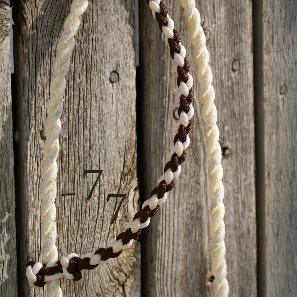 Handmade Punchy Cowboy Style Twisted Poly Lariat Rope One Ear Bridle Headstall